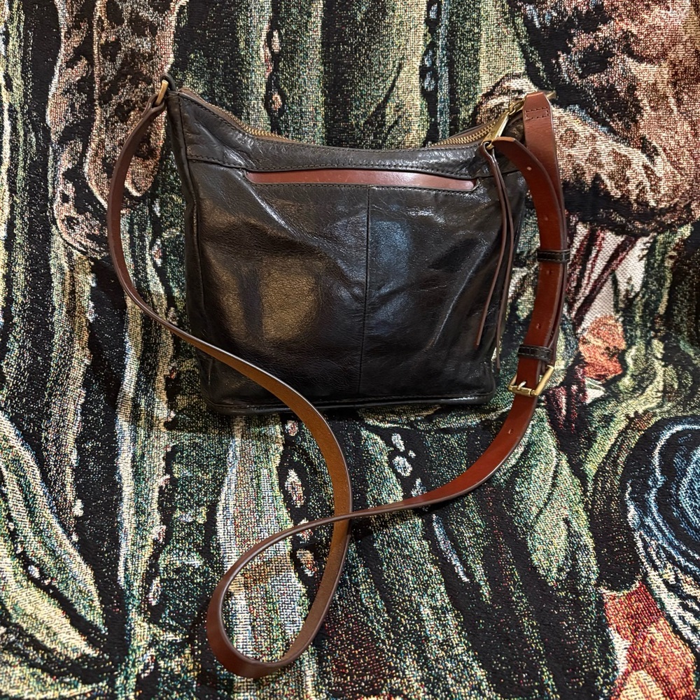 HOBO Black Leather Crossbody Bag